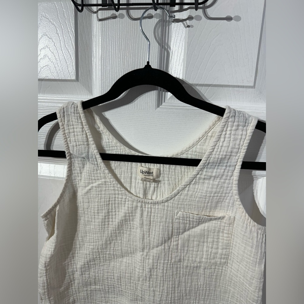 UpWest Cream Boxy Tank Top (XS) - Picture 9 of 16